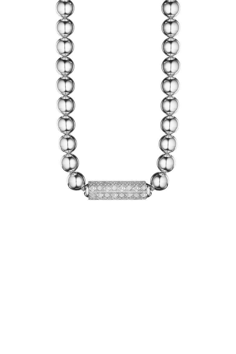 Classic Beaded Necklace, Alternate, color, STERLING SILVER