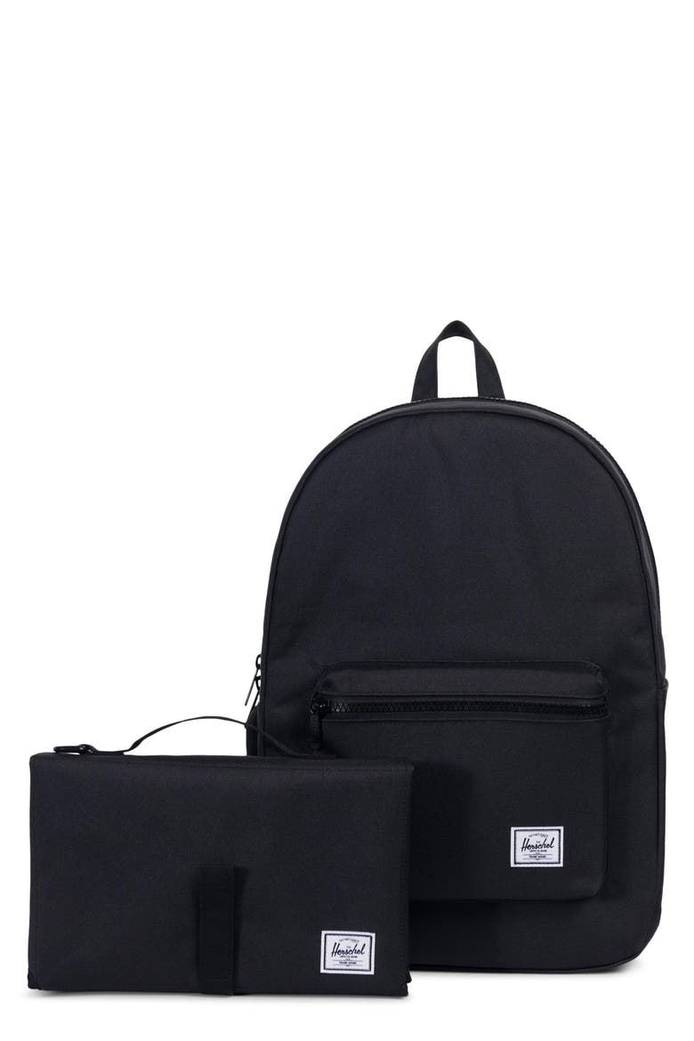 Settlement Sprout Diaper Backpack, Main, color, BLACK
