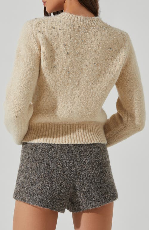 Astr The Label Sigourney Embellished Cardigan In Multi