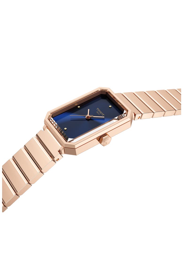 SRV Diamond Bracelet Watch, 30mm x 21.8mm, Alternate, color, BLUE