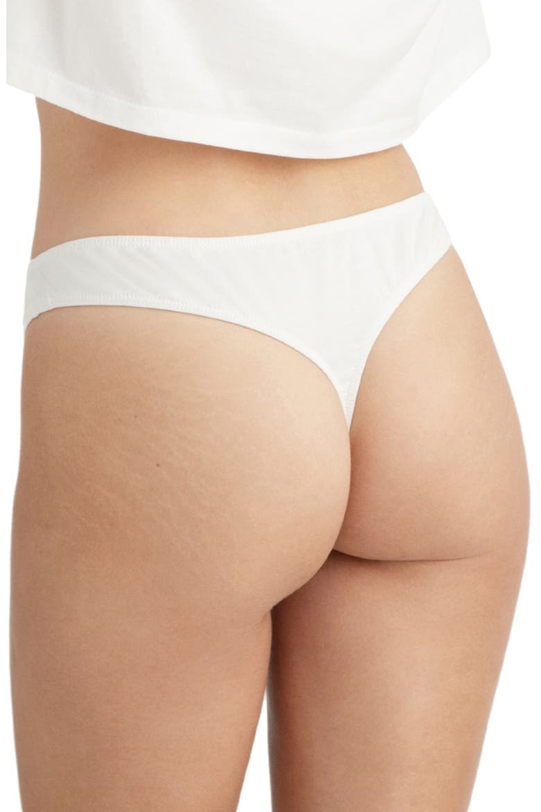 2-Pack Compostable Organic Cotton Thongs, Alternate, color, WHITE
