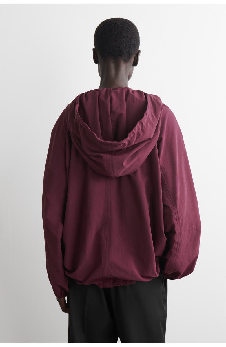 COS Technical Hooded Parka Jacket, Alternate, color, Dark Red