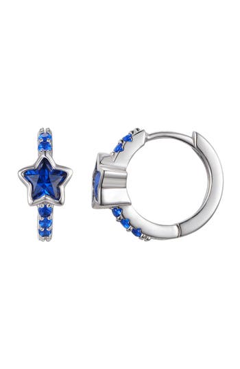 Fzn Kid's Cubic Zirconia Huggie Hoop Earrings In Multi