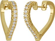Bony Levy Kiera Diamond Heart Hoop Earrings