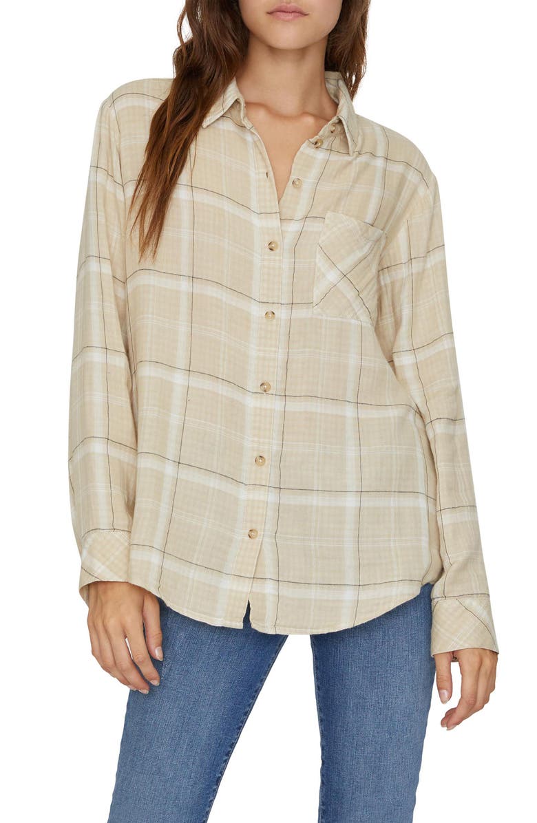 Sanctuary Keepers Plaid Boyfriend Shirt, Main, color, 