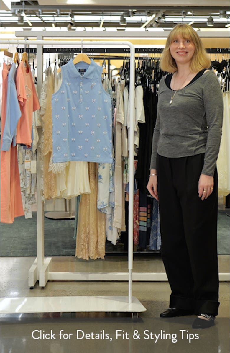 Kids' Racquet Print Sleeveless Stretch Cotton Piqué Polo, sales video thumbnail