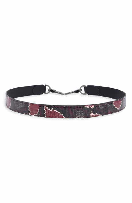 Amazone Python Embossed Leather Shoulder Strap
