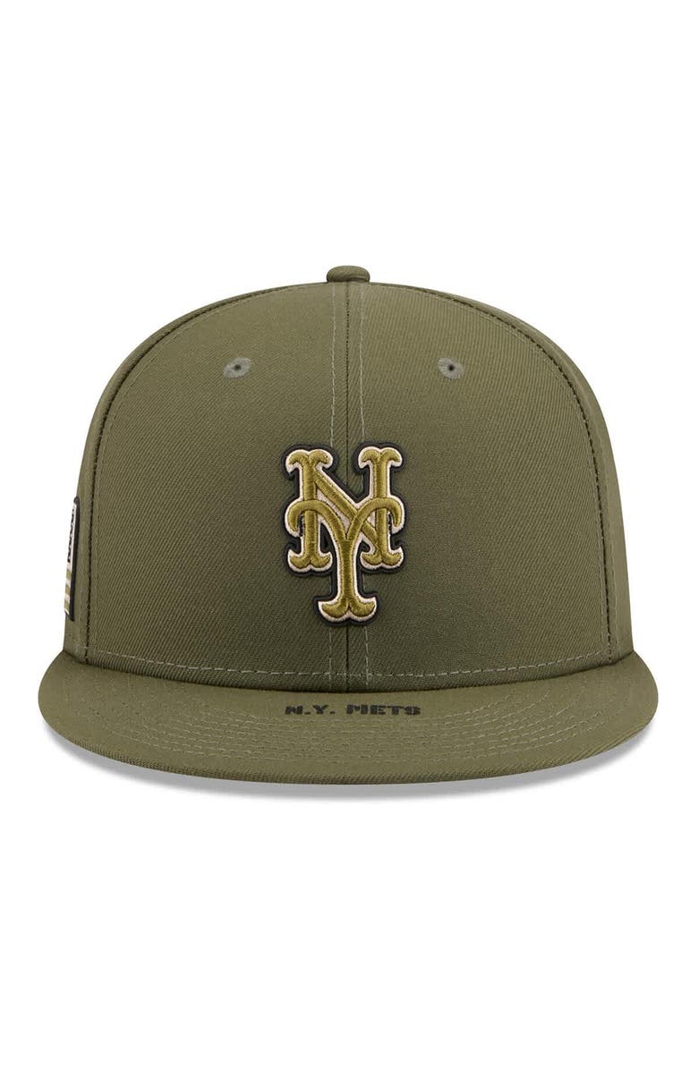 New Era Men's New Era  Olive New York Mets 2026 Armed Forces Day 9FIFTY Snapback Hat, Alternate, color, Olive