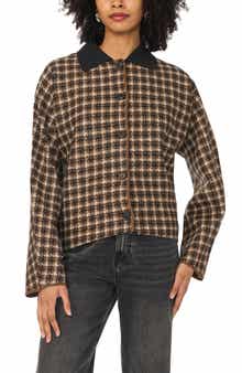 Plaid Button Front Jacket
