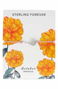 Sterling Forever Birth Flower Bracelet