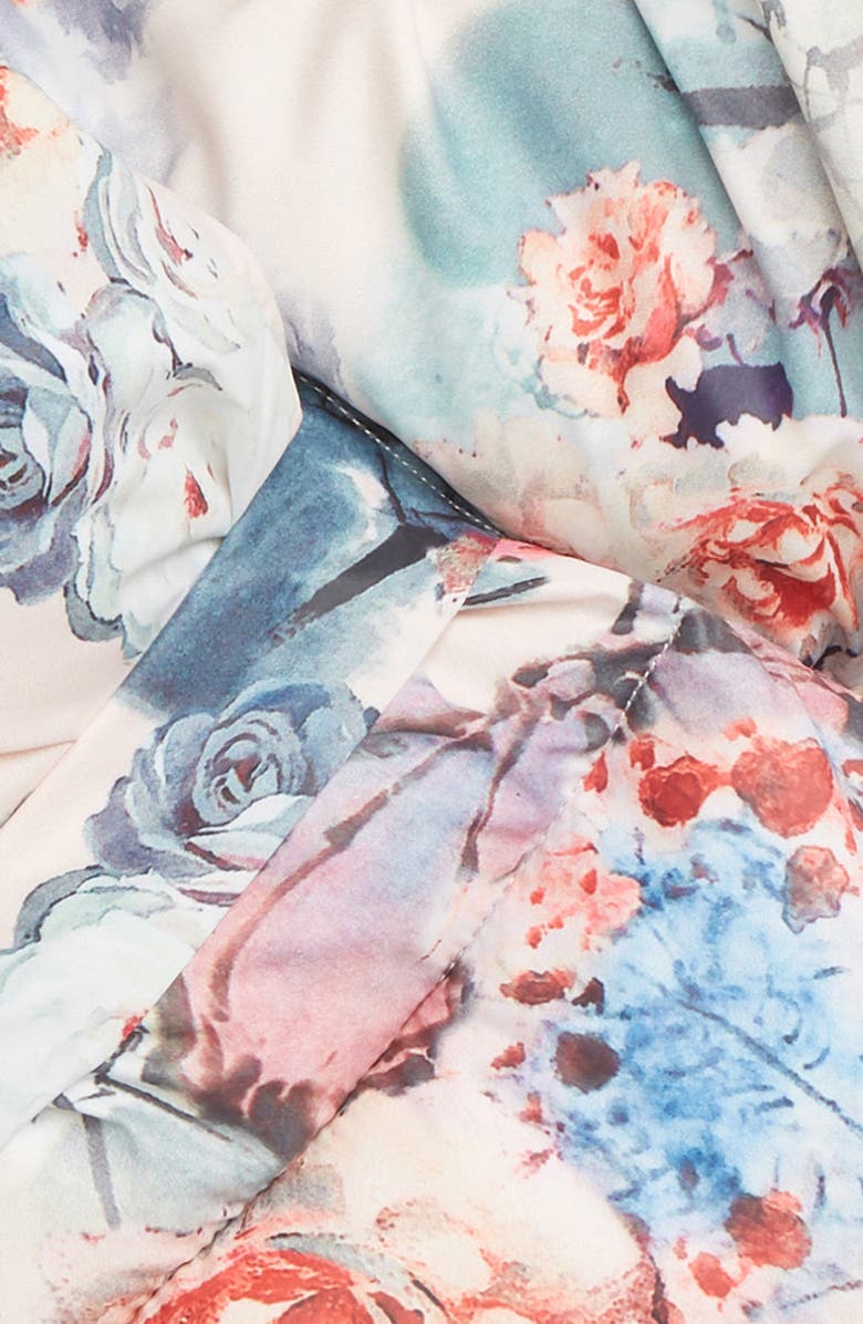 Leith Floral Print Quilted Puffer Scarf, Alternate, color, 