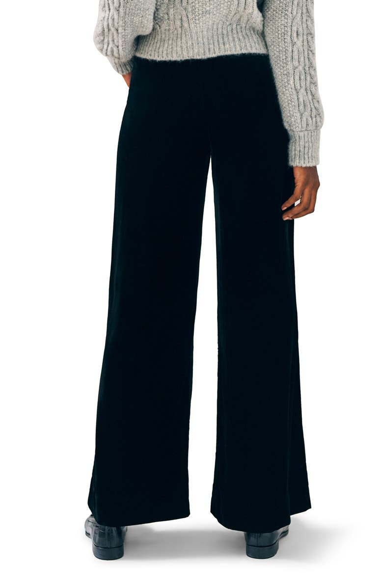 Faherty Genevieve Wide Leg Stretch Velvet Pants, Alternate, color, 
