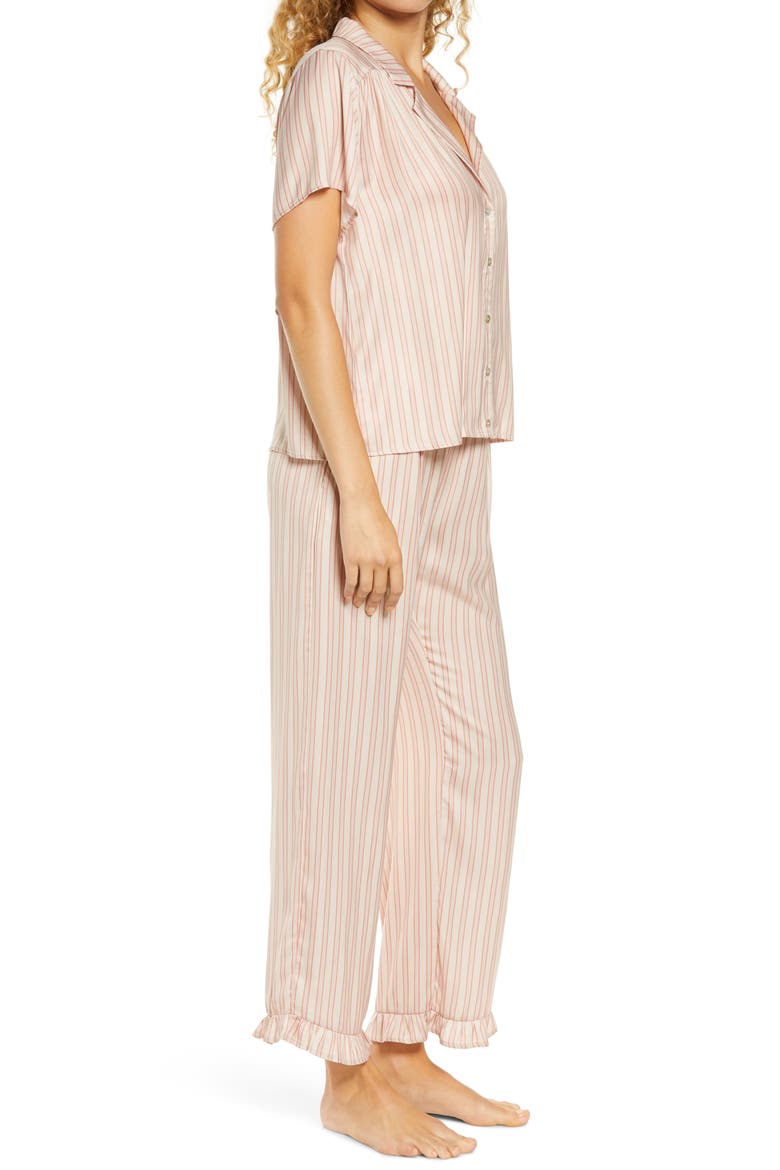 Stripe Crop Pajamas, Alternate, color, TAUPE