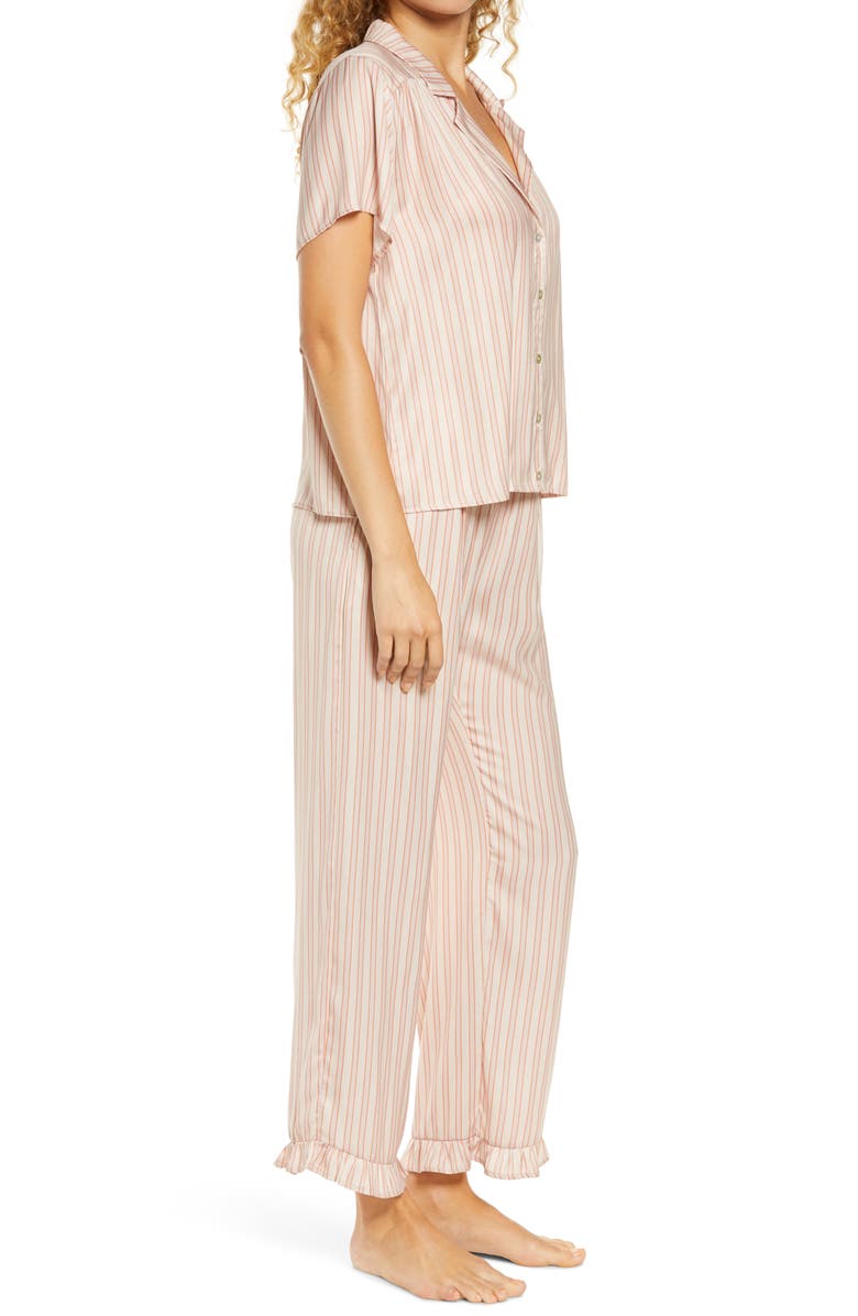 Saltwater Luxe Stripe Crop Pajamas, Alternate, color,