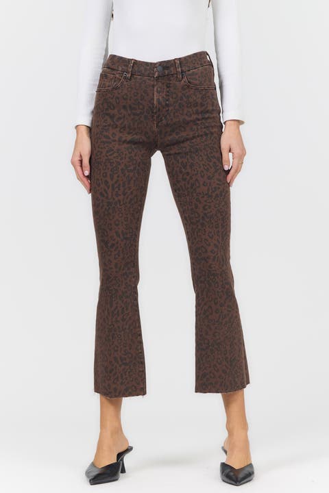 Jeanne Mid Rise Raw Hem Flare Jeans