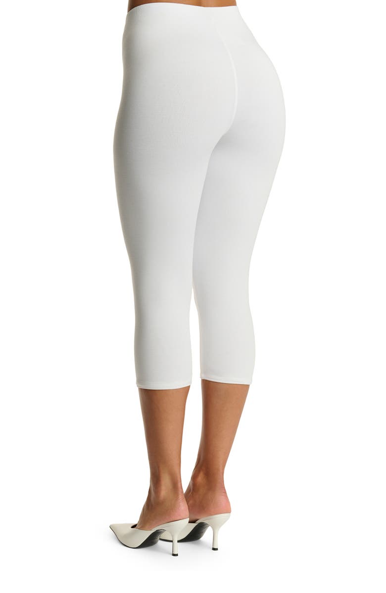 Naked Wardrobe Smooth Sculpt Crop Leggings, Alternate, color, White
