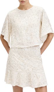 AllSaints Ivy Bead & Sequin Top