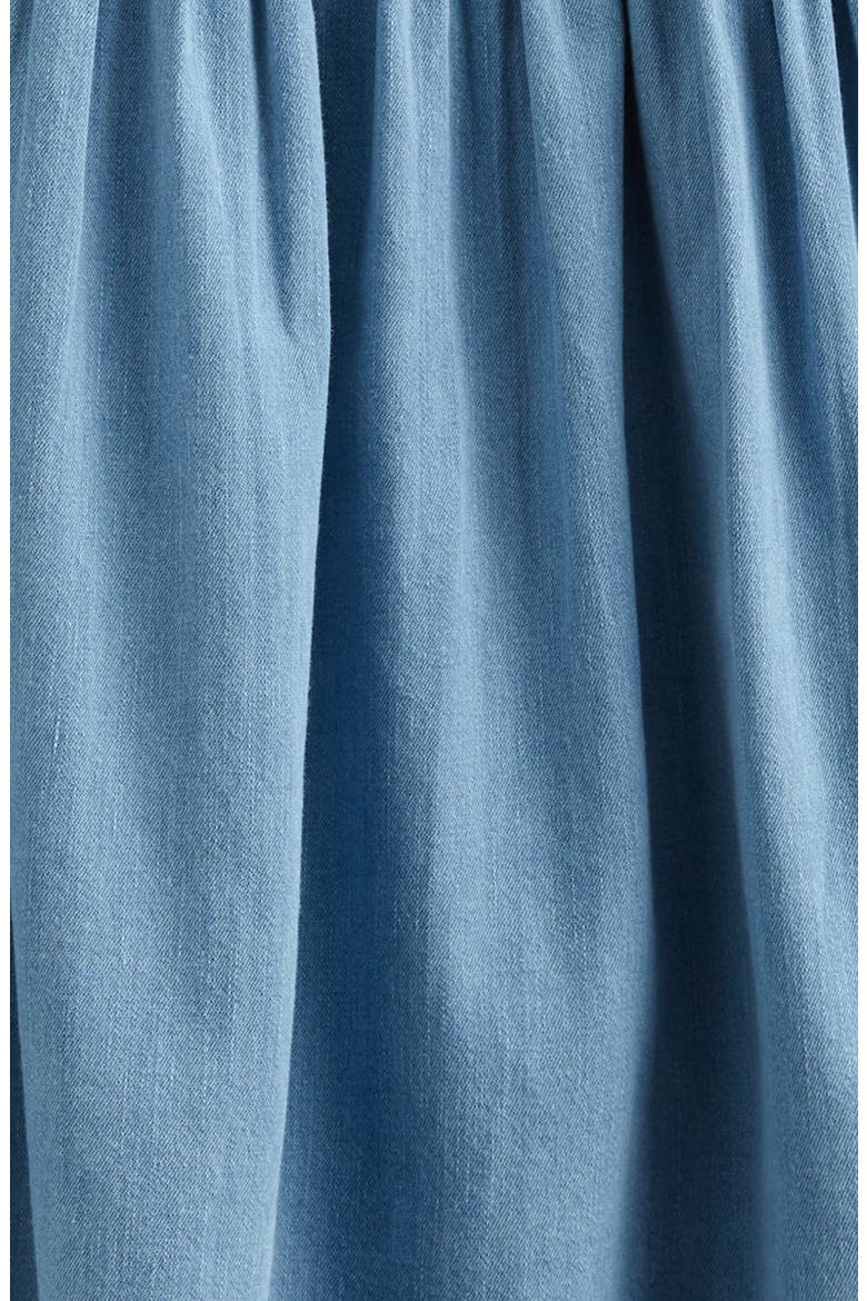 Kids' Embroidered Chambray Dress, Alternate, color, LIGHT AQUAMARINE WASH FLORAL