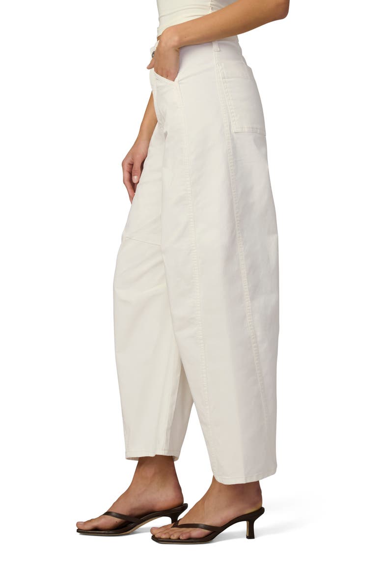 The Bowie High Waist Ankle Barrel Jeans, Alternate, color, MILK