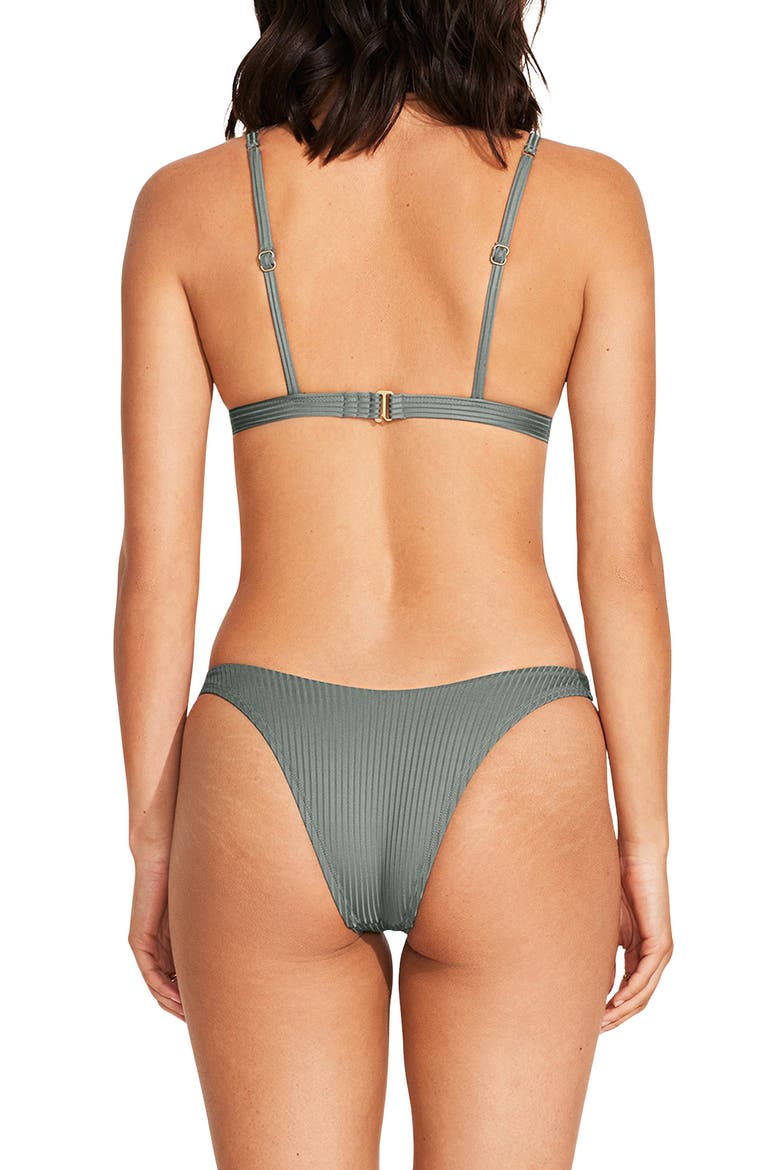 Moss Rib Bikini Top, Alternate, color, GREEN