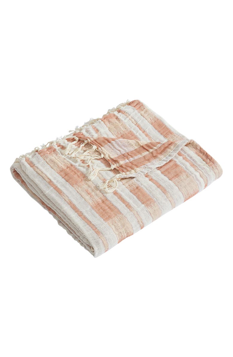 VCNY HOME Amagansett Throw Blanket, Alternate, color, Terracota