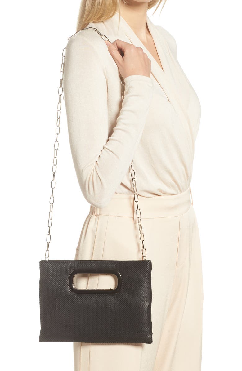 Whiting & Davis Cutout Handle Clutch, Alternate, color,