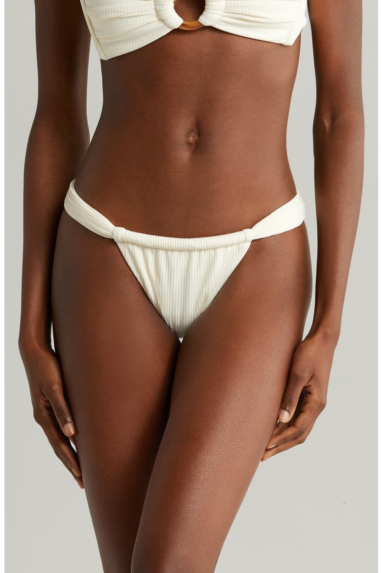 Sandra Rib Bikini Bottoms, Main, color, CREAM RIB