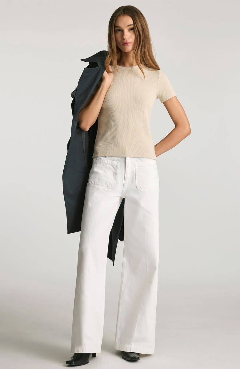 Mavi Jeans Stretch Cotton Rib T-Shirt, Alternate, color, 