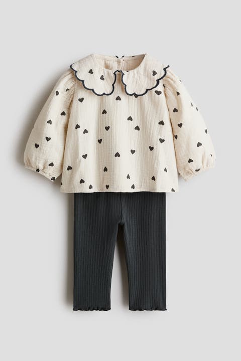 2-piece Blouse And Leggings Set