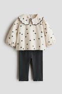 H&M 2-piece Blouse And Leggings Set