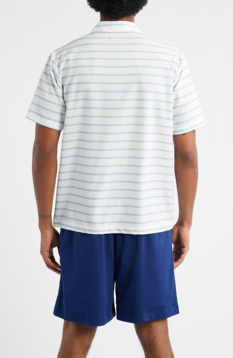 SANTO STUDIO Felicità Stripe Cotton Button-Up Shirt, Alternate, color, White