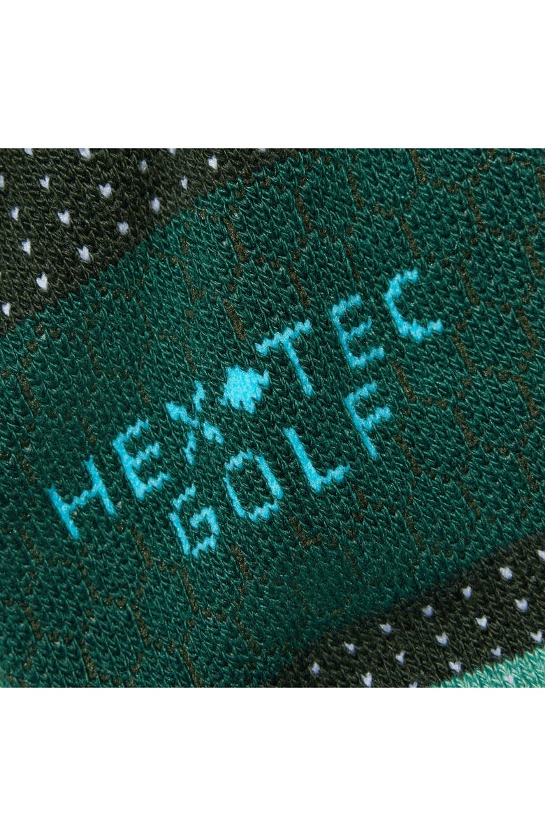 Bombas Solid Contrast Toe Golf Ankle Socks, Alternate, color, Forest Green / Blue