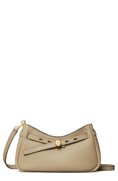 Romy Zip Top Leather Crossbody Bag