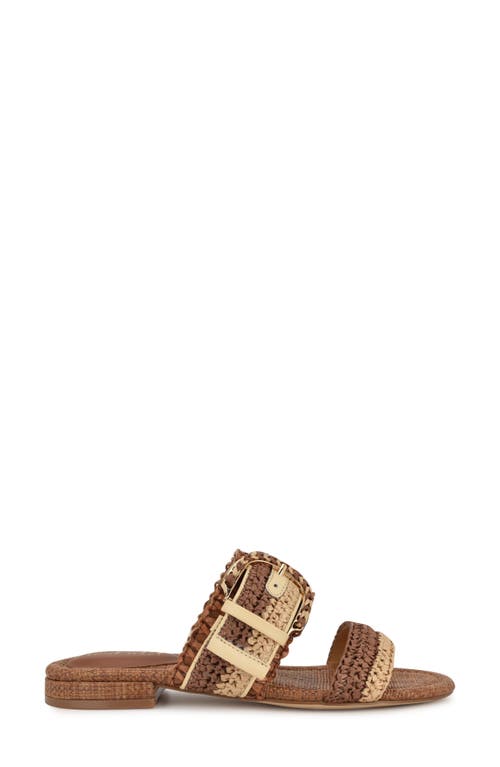 Nine West Sameey Two-strap Sandal In Dark Brown