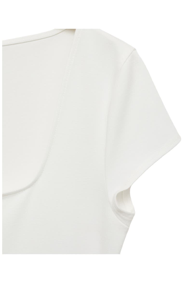 Short Sleeve Peplum Top, Alternate, color, WHITE