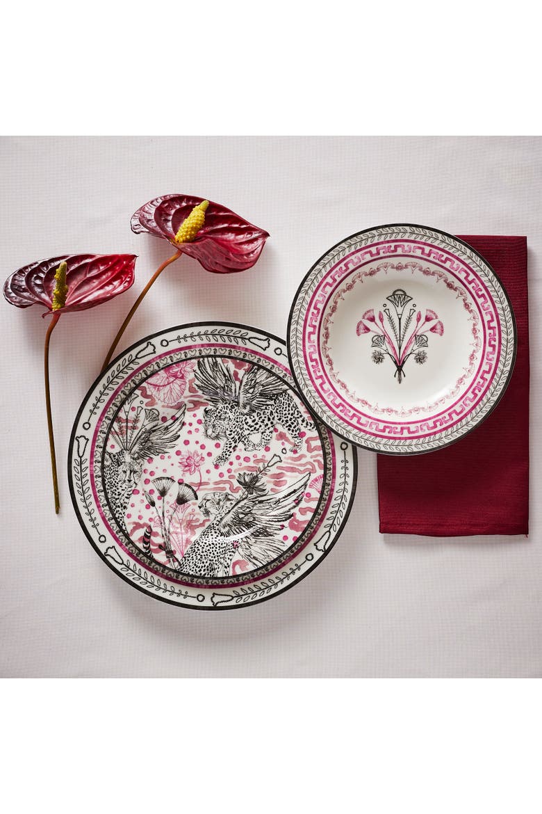 Serengeti Porcelain Pasta Bowl Set of 4, Multicolored, Alternate, color, Multicolored