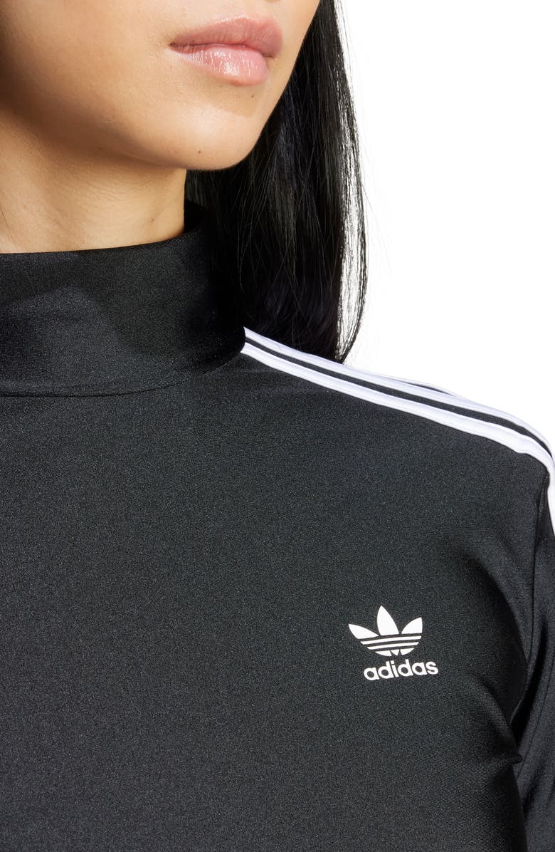 adidas 3-Stripes Turtleneck Long Sleeve Top, Alternate, color, 