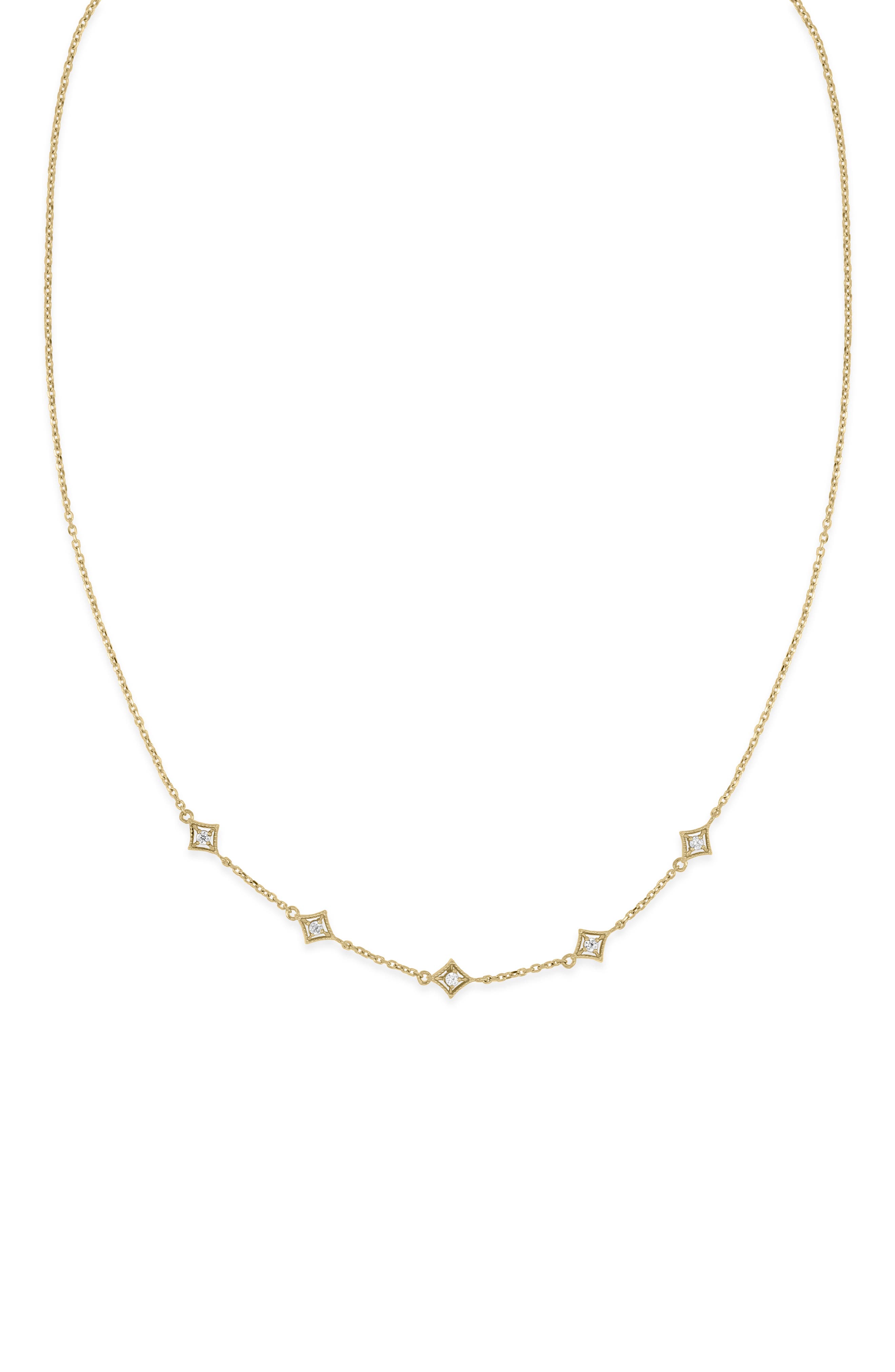 Icon 18k Gold Diamond Line Necklace