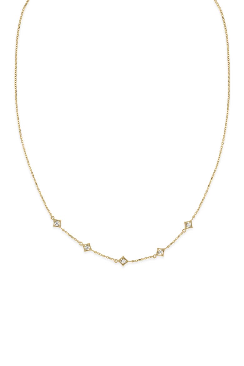 Icon 18k Gold Diamond Line Necklace, Main, color, 18K YELLOW GOLD