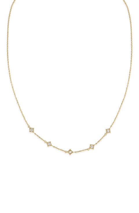 Icon 18k Gold Diamond Line Necklace