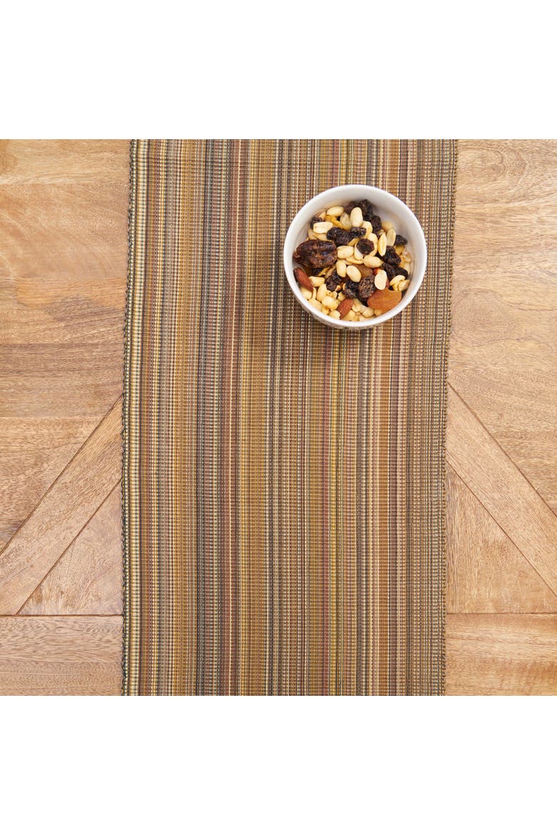 Cedar Stripes Table Runner 13" x 72", Alternate, color, Brown