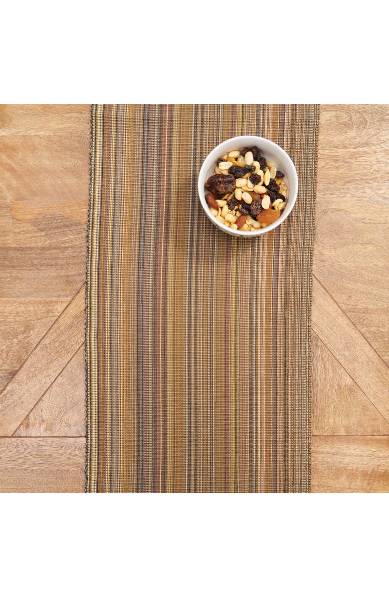 C&F Home Cedar Stripes Table Runner 13" x 72", Alternate, color, Brown