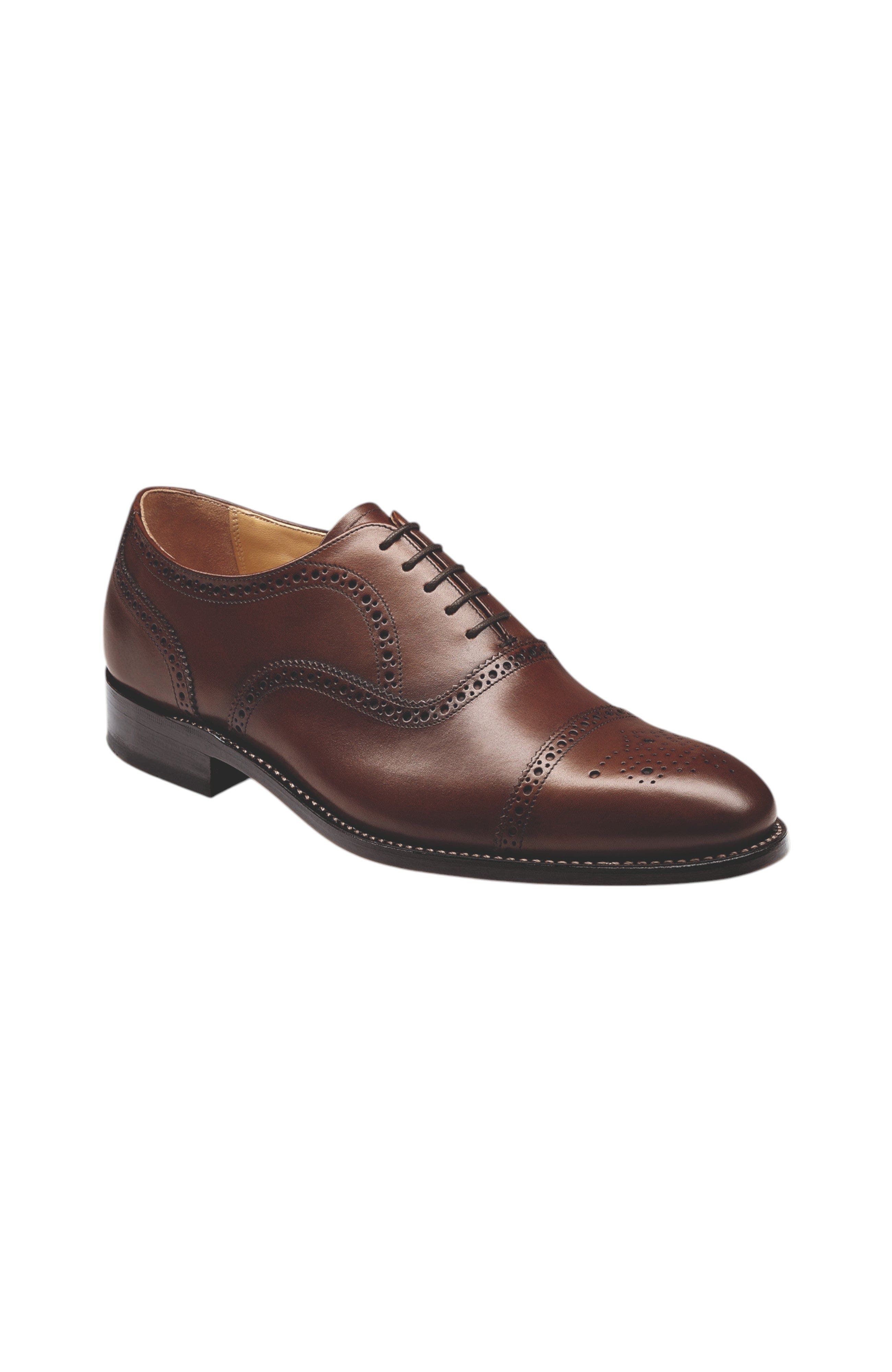 Leather Oxford Brogue Shoes, Alternate, color, Chestnut Brown