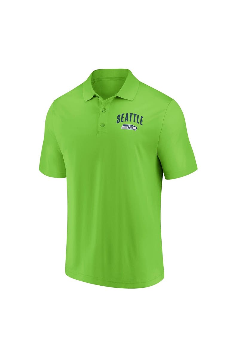 FANATICS Men's Fanatics Neon Green Seattle Seahawks Push Back Polo, Alternate, color, Neon Green