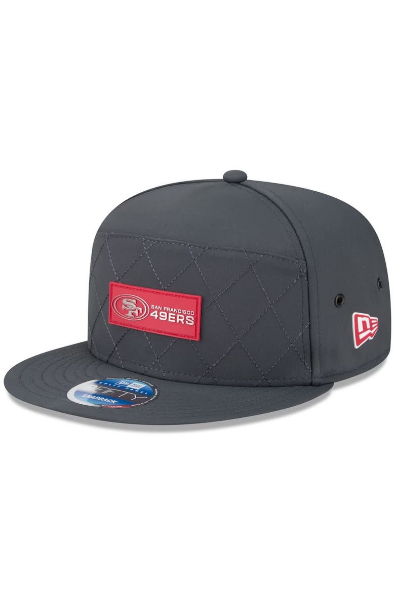 New Era Men's New Era Charcoal San Francisco 49ers 2025 Sideline Cold Weather Split Panel 9FIFTY Snapback Hat, Main, color, Charcoal