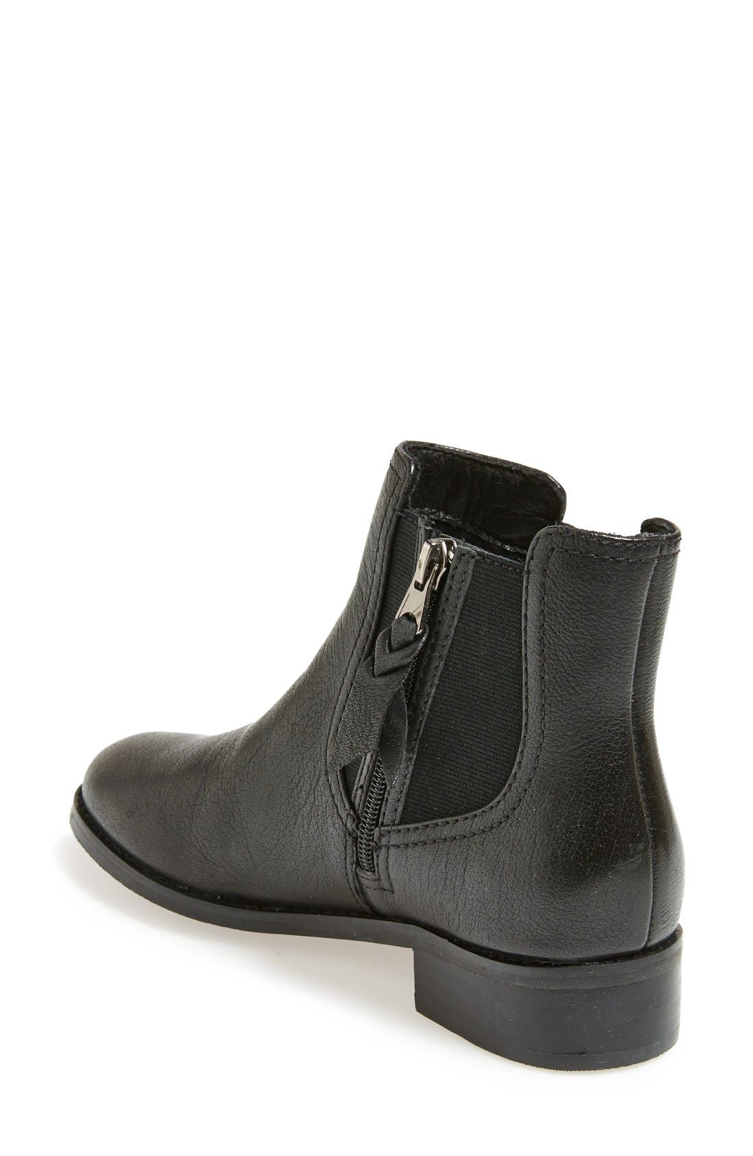 'Leah' Chelsea Boot, Alternate, color, BLACK