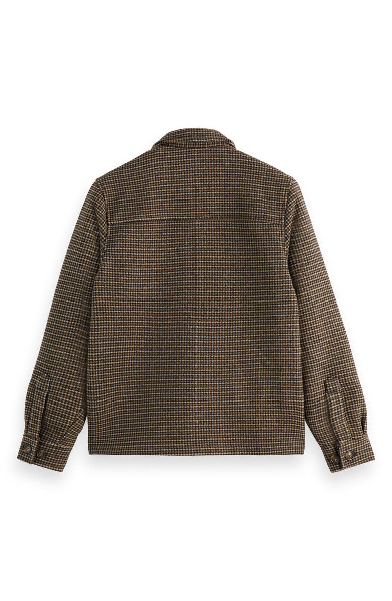 Scotch & Soda Houndstooth Wool Blend Zip Jacket, Alternate, color, 