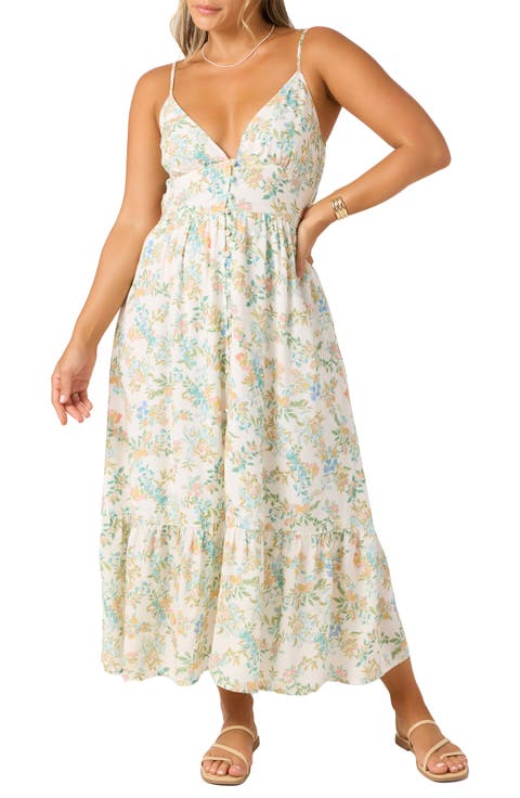 Pilar Nayomi Floral Print Maxi Dress