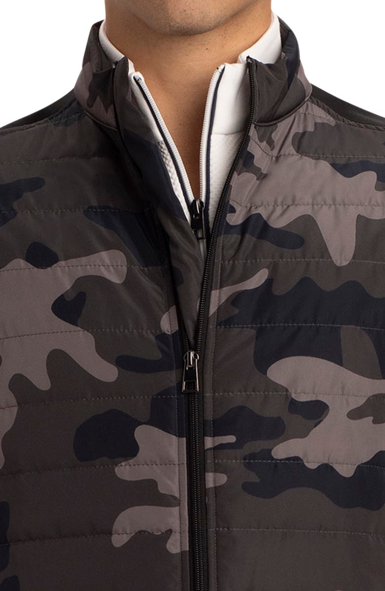 Bugatchi Camo Quilted Cotton Vest, Alternate, color, 