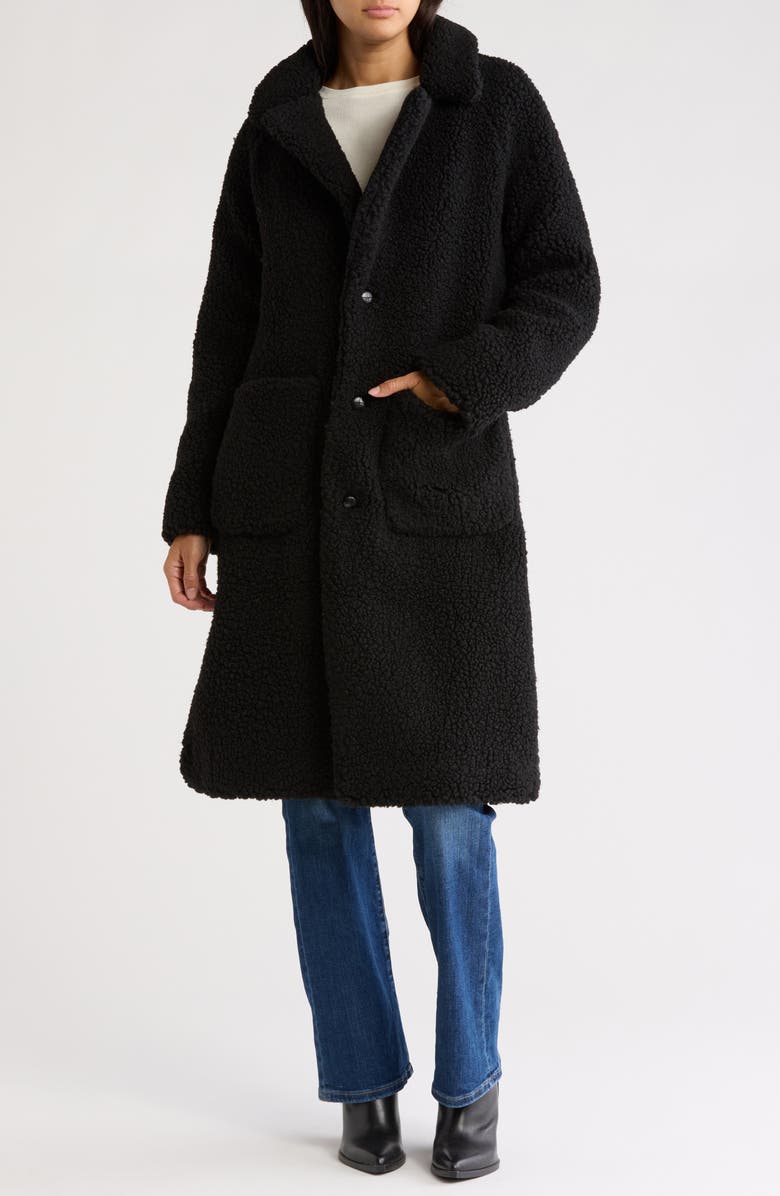 Lucky Brand Patch Pocket Teddy Coat, Main, color, 